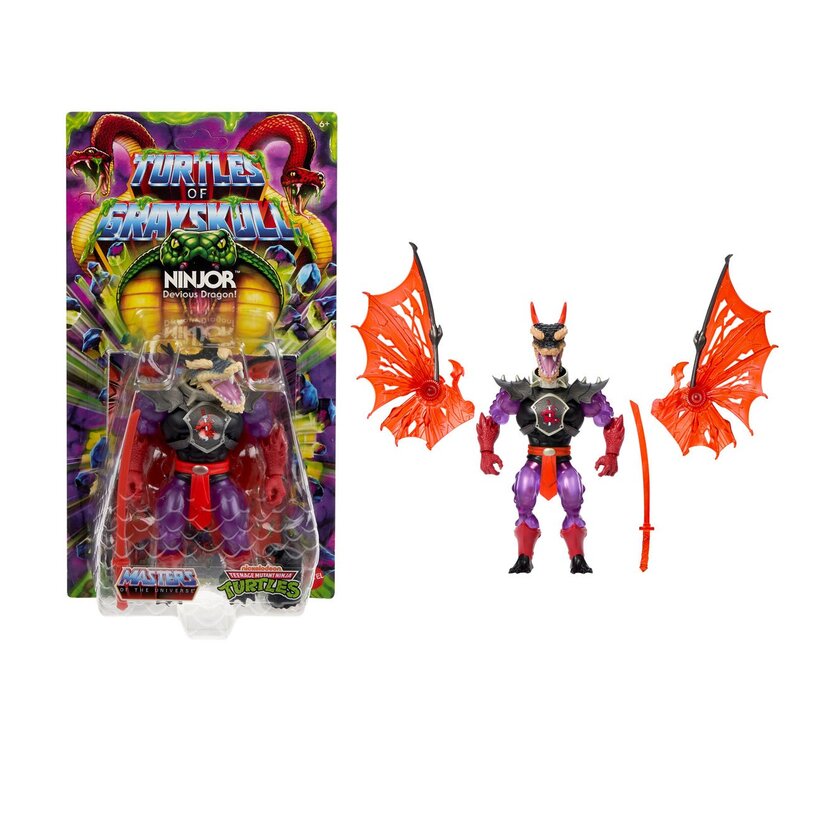 Ninjor - Motu X Tmnt Origins Turtles Of Grayskull Wave 6