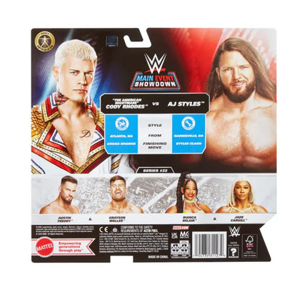 Cody Rhodes Vs Aj Styles - Wwe Basic Championship Showdown Series 22