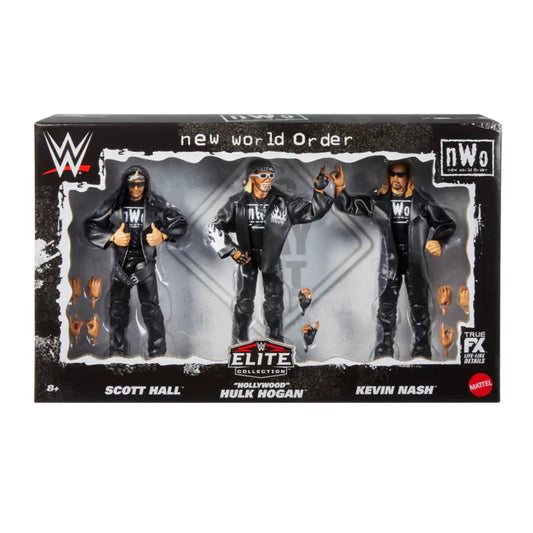 Nwo 3-Pack Scott Hall Hollywood Hulk Hogan & Kevin Nash Wwe Elite Figure