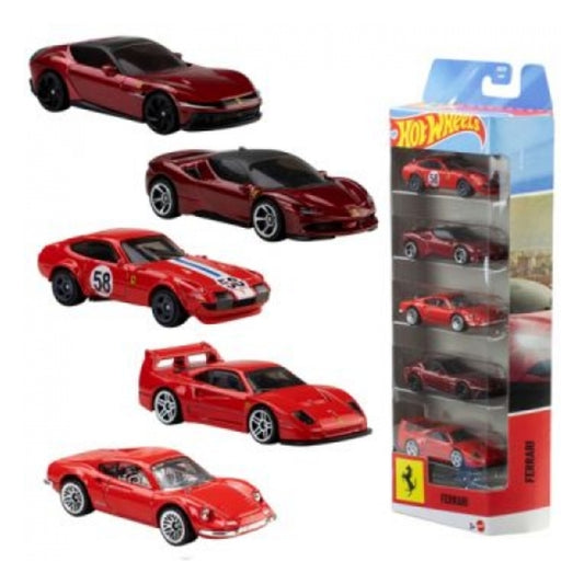 Hot Wheels Rosso 5 Pack F1
