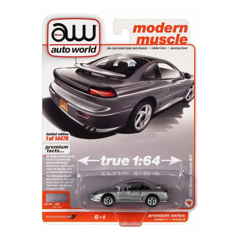1993 Dodge Stealth R/T - Auto World (Dark Silver ) 1:64 Diecast