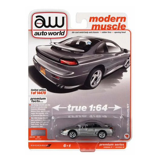 1993 Dodge Stealth R/T - Auto World (Dark Silver ) 1:64 Diecast