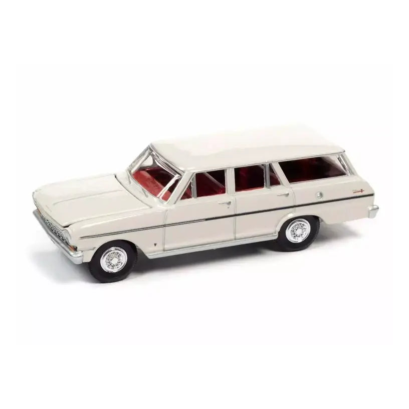 1963 Chevy Ii Nova Station Wagon - Auto World (Dark Silver ) 1:64 Diecast