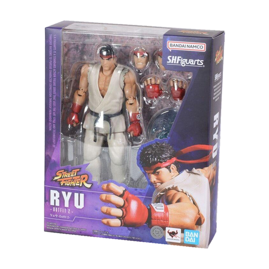 Ryu Outfit 2 - Street Fighter S.H.Figuarts Figure - Bandai - Exact packaging on white