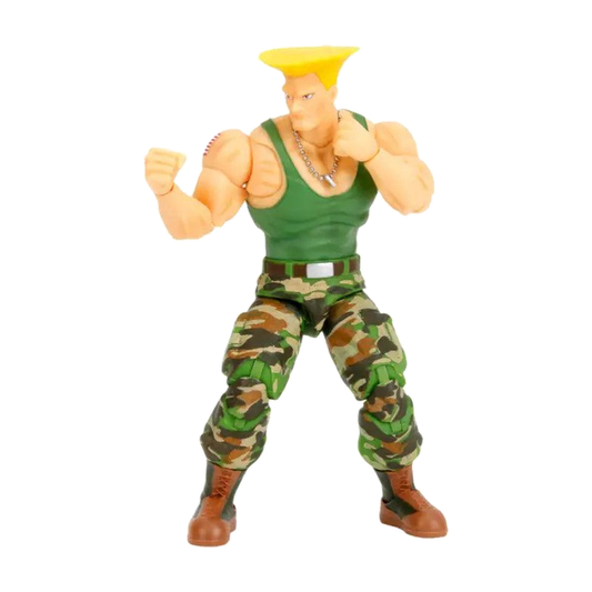 Guile - Ultra Street Fighter II 1:12 Figure - Jada Toys - Complete unboxed product on white