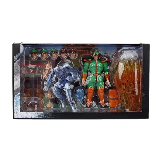 M. Bison Player 2 Deluxe - Ultra Street Fighter II 1:12 Figure - Jada Toys - Exact packaging on white