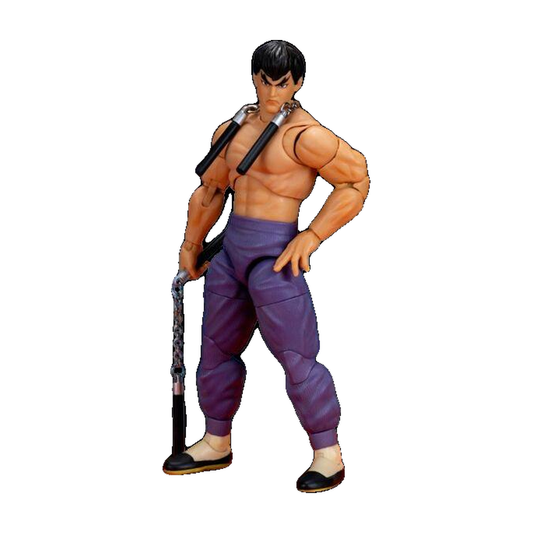 Fei Long Player 2 Deluxe - Ultra Street Fighter II 1:12 Figure - Jada Toys - Complete unboxed product on white