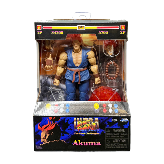 Akuma - Ultra Street Fighter II 1:12 Figure - Jada Toys - Exact packaging on white