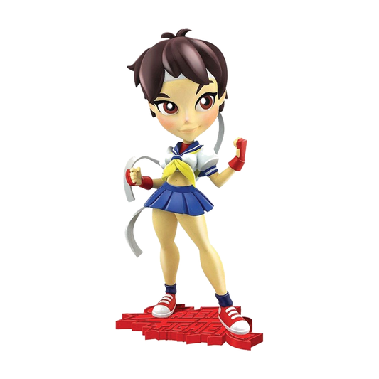 Sakura - Street Fighter Knock-Outs 7-Inch Vinyl Statue - Cryptozoic - Complete unboxed product on white