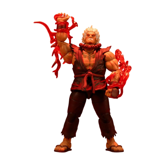 Akuma Player 2 SDCC Deluxe - Ultra Street Fighter II 1:12 Figure - Jada Toys - Complete unboxed product on white