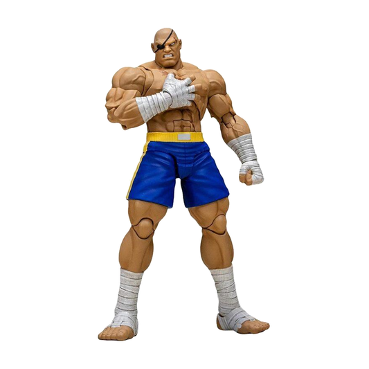 Sagat - Street Fighter Alpha 3 Storm Arena 1:12 Action Figure - Complete unboxed product on white