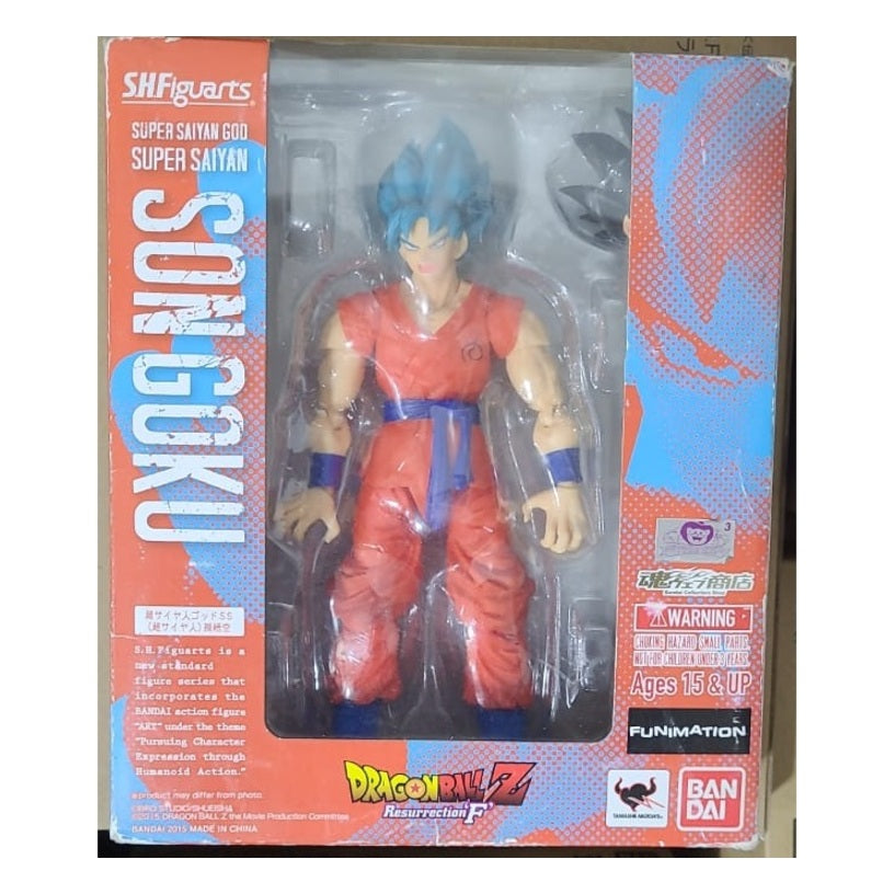 Dragon Ball Z God Super Saiyan Son Goku Resurrection F Used Action Figure