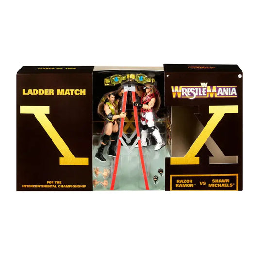 Razor Ramon Vs Shawn Michaels - WWE Elite WrestleMania X Ladder Match Exclusive