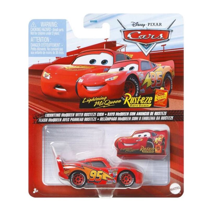 Disney Cars Lightning McQueen with Rusteze Sign Vehicle