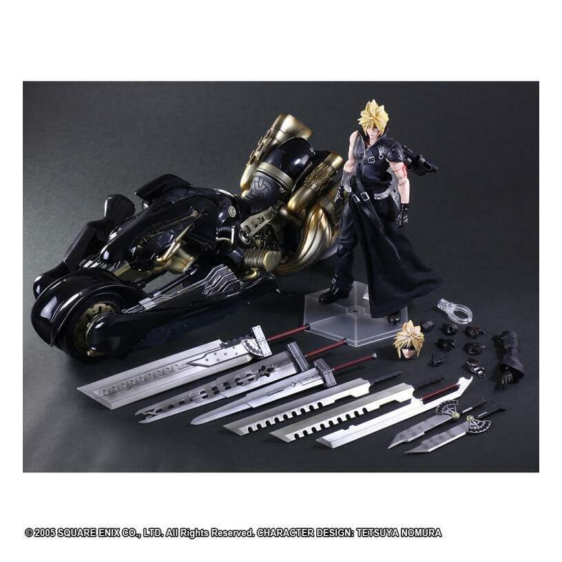 Cloud Strife and Fenrir - Final Fantasy VII: Advent Children Play Arts Kai